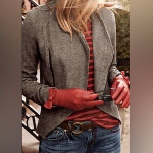 Gray Asymmetrical Zip Jacket